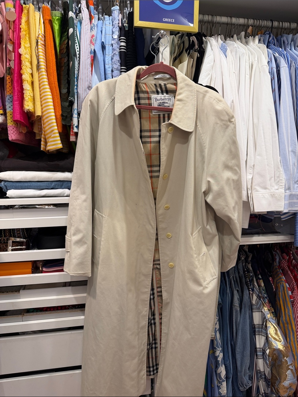 Burberry Beige Trench Coat with Signature Check Lining - Picture 2 of 4